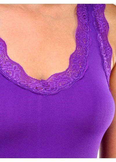 Lace Trim Racerback Tank ( TT600 )