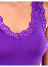 Lace Trim Racerback Tank ( TT600 )