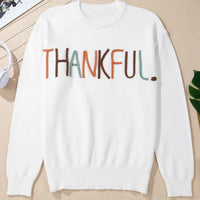 White Thankful Ivory Embroidered Sweater