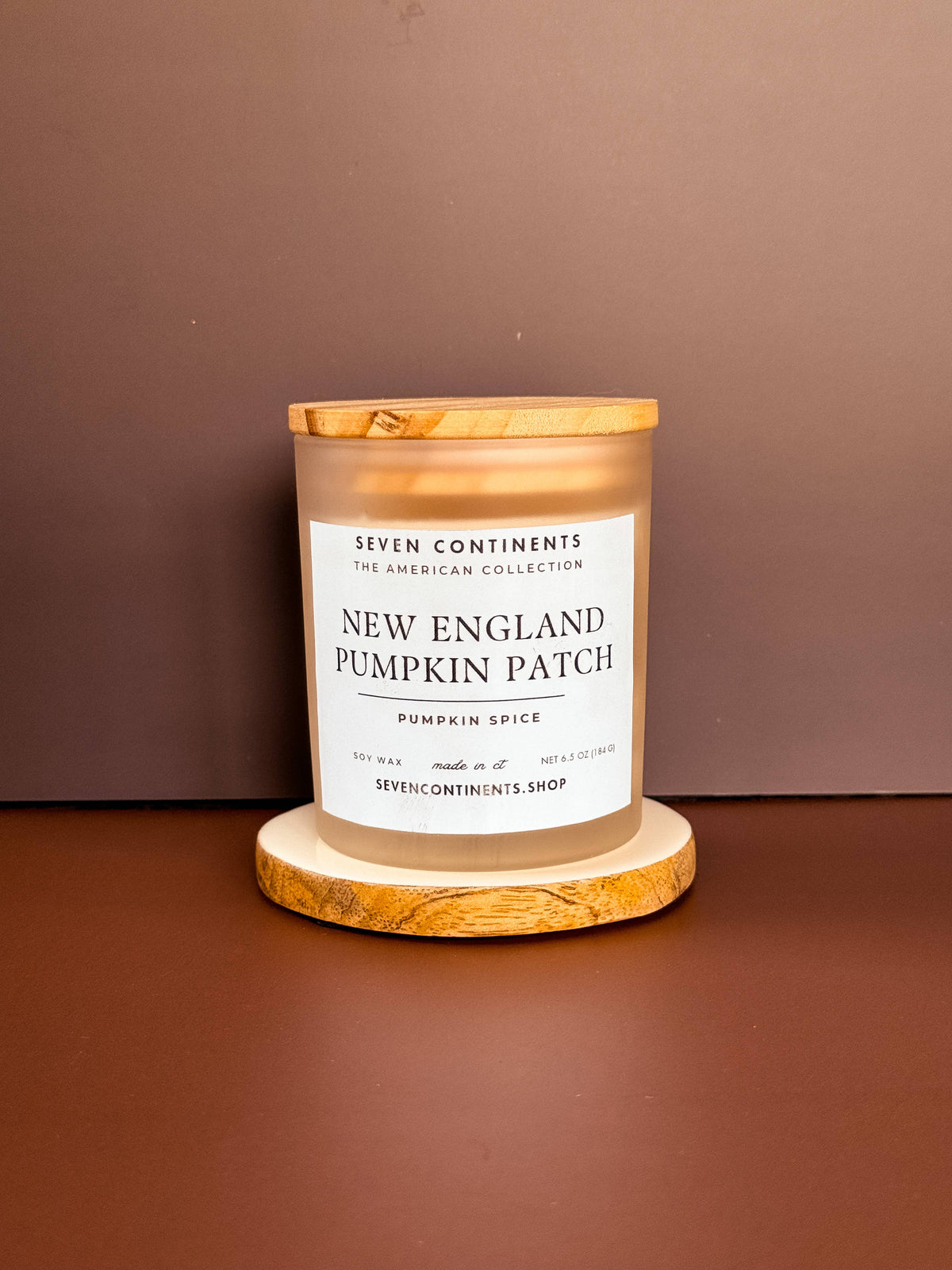 Pumpkin Patch Pumpkin Spice Soy Candle - White Frosted Glass