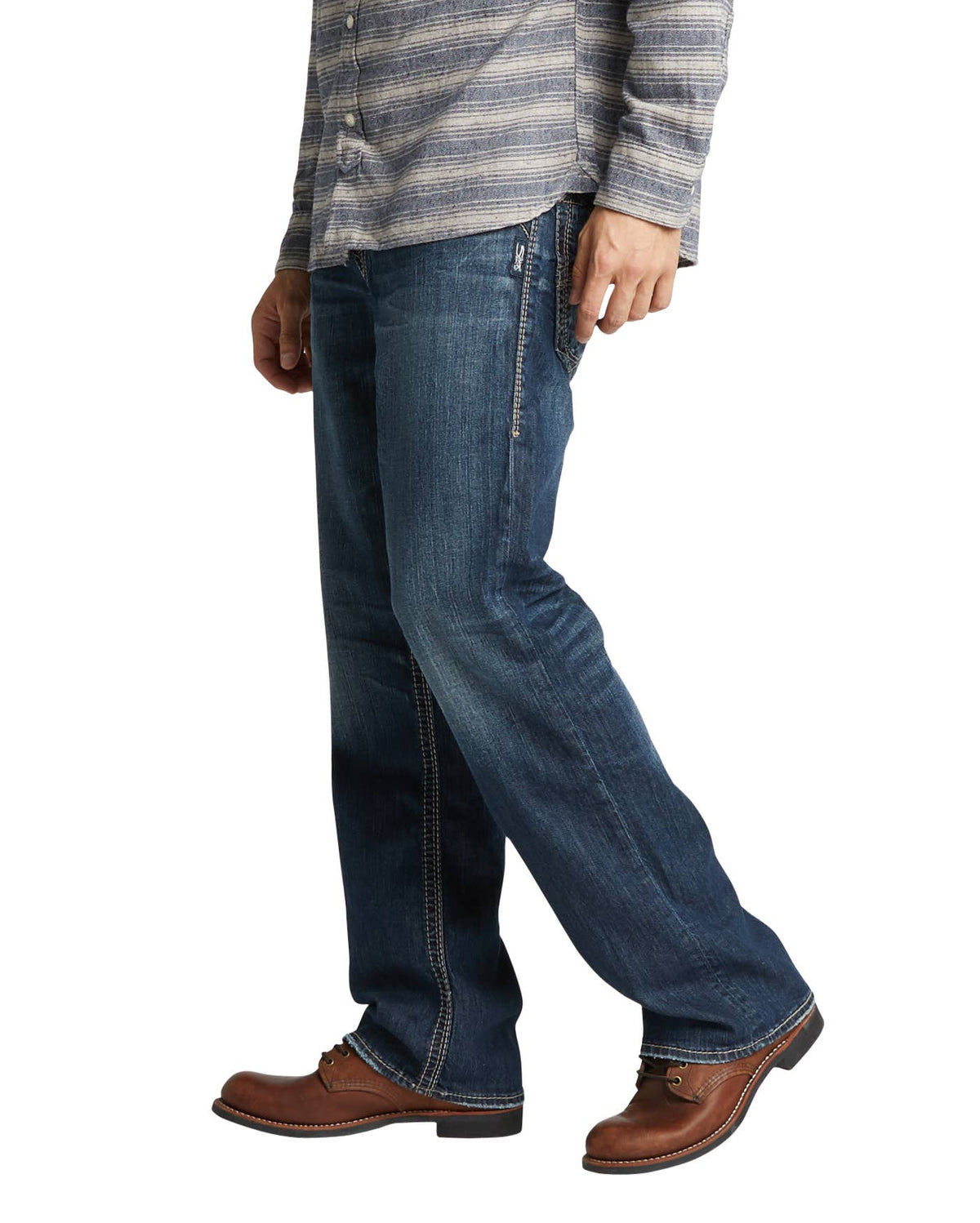 Silver Jeans Co. Men's Gordie Relaxed Straight Jeans SMC406