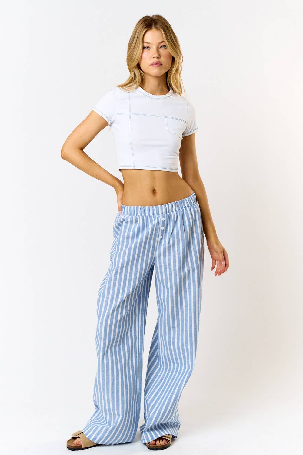 BP24018-1 STRIPED PAJAMA PANTS