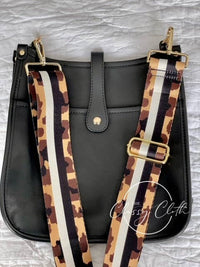 Eye Candy Crossbody Purse - Distressed Black - Teal Aqua RTS