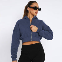 Casual Zip-Up Hoodie with Long Sleeves