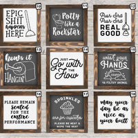 Bathroom Mini Collection Sign. Farmhouse Bathroom, Bathroom
