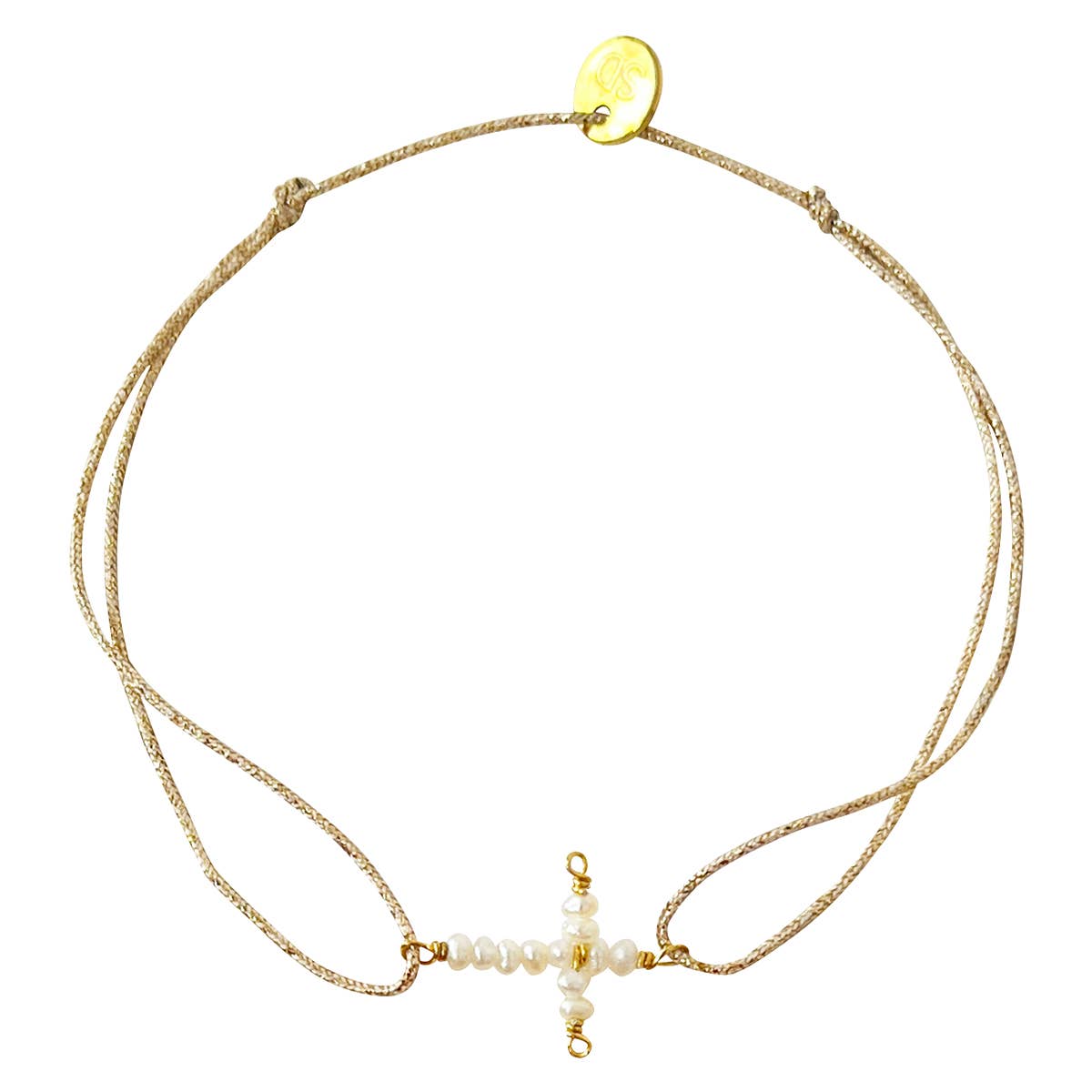 Eden mini stone cross bracelet (BED5)