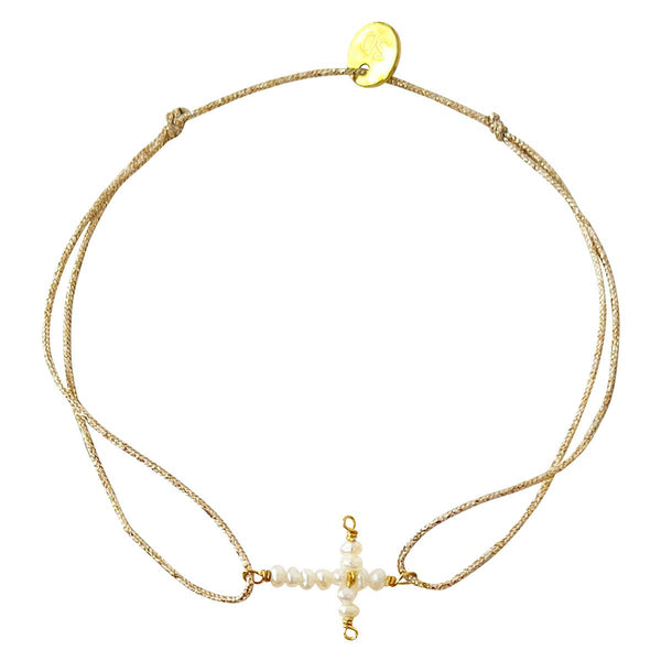 Eden mini stone cross bracelet (BED5)