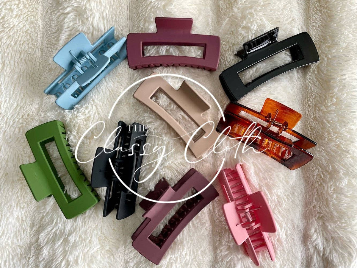 Jumbo 4.13” Hair Claw Mix - 5 Pack Assorted Mix RTS