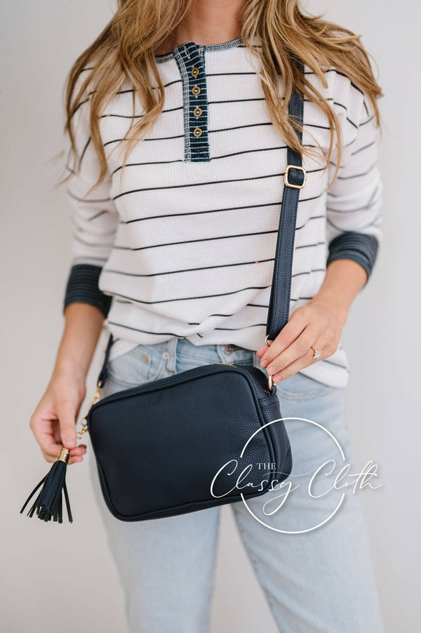 Clara Crossbody Bag R - Navy - Beautiful Blues RTS