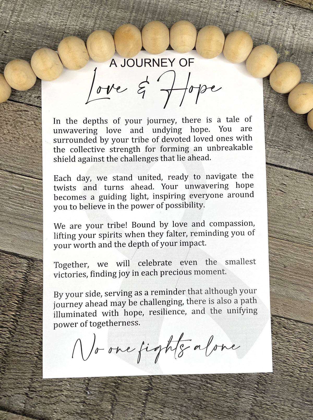 Story Ornament - Cancer - A Journey of Love & Hope