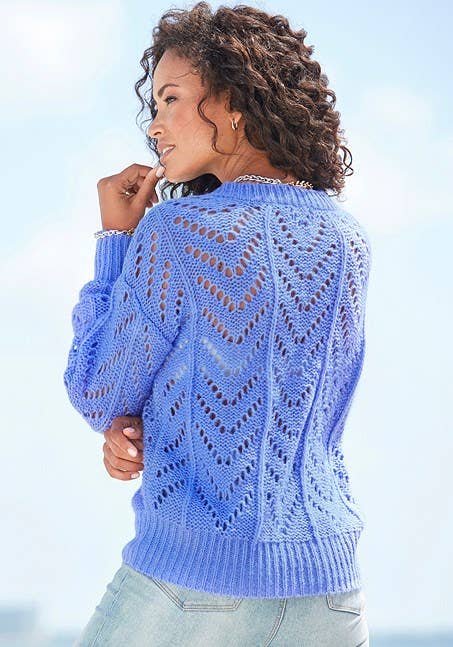 LASCANA Women's Open Knit Sweater