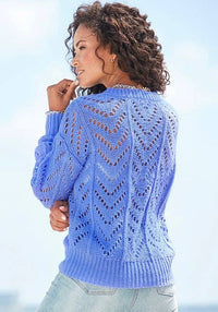 LASCANA Women's Open Knit Sweater