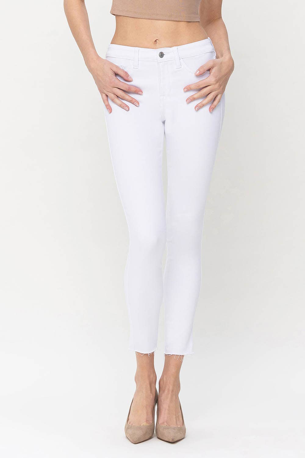 FLYING MONKEY - MID RISE CROP SKINNY JEANS