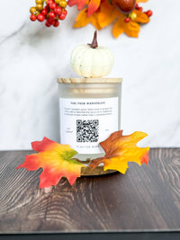 Pumpkin Patch Pumpkin Spice Soy Candle - White Frosted Glass