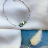 OREGON BRACELET, green turquoise and gold plated (BCA32)