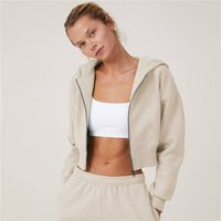 Casual Zip-Up Hoodie with Long Sleeves