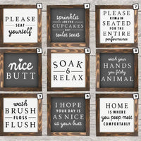 Bathroom Mini Collection Sign. Farmhouse Bathroom, Bathroom