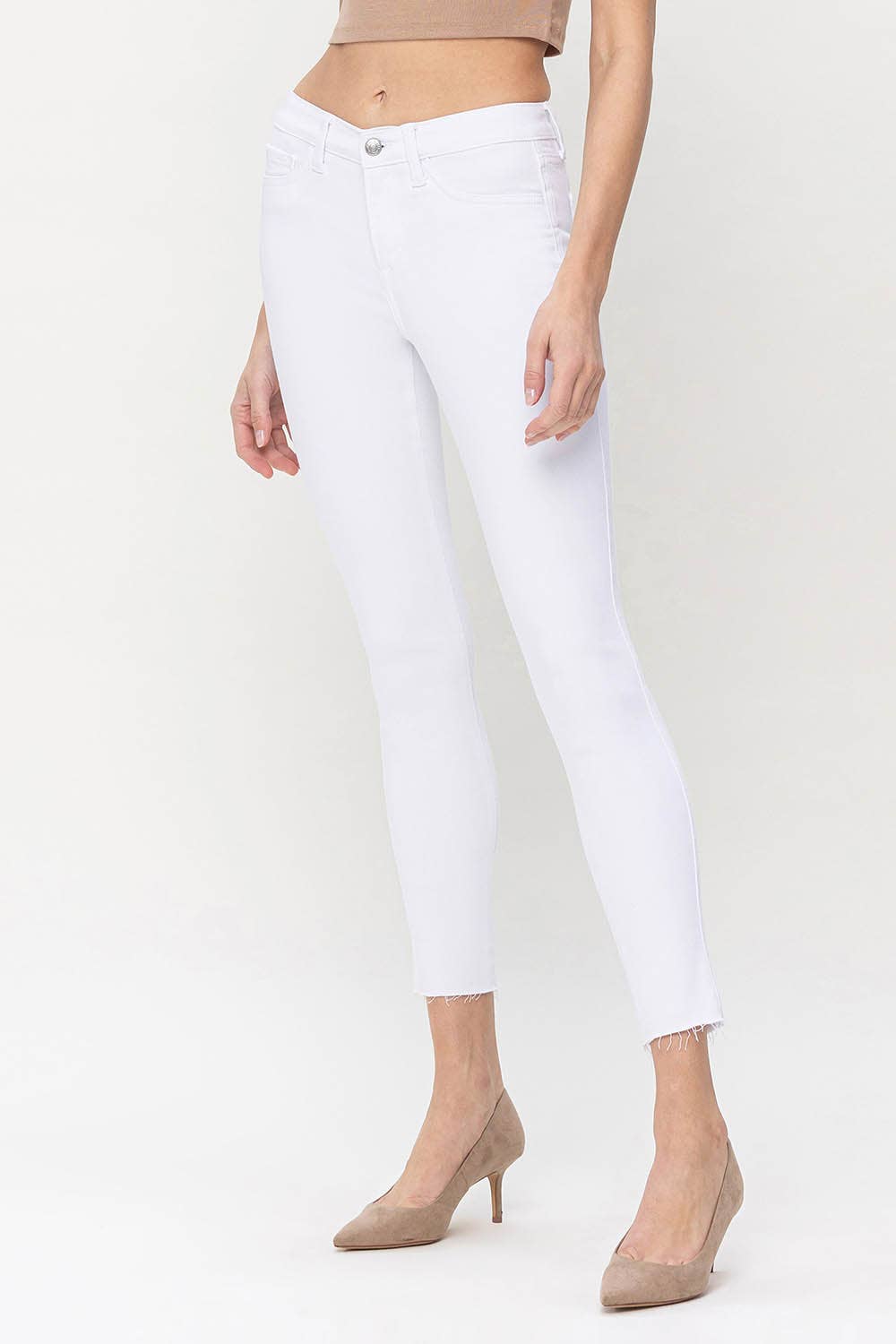 FLYING MONKEY - MID RISE CROP SKINNY JEANS