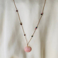DORIS WIRE NECKLACE, pink opal (COC2)