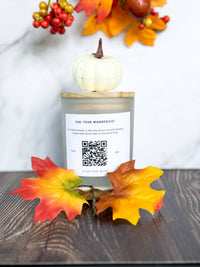 Witching Hour in Salem Fall Soy Candle - White Frosted Glass