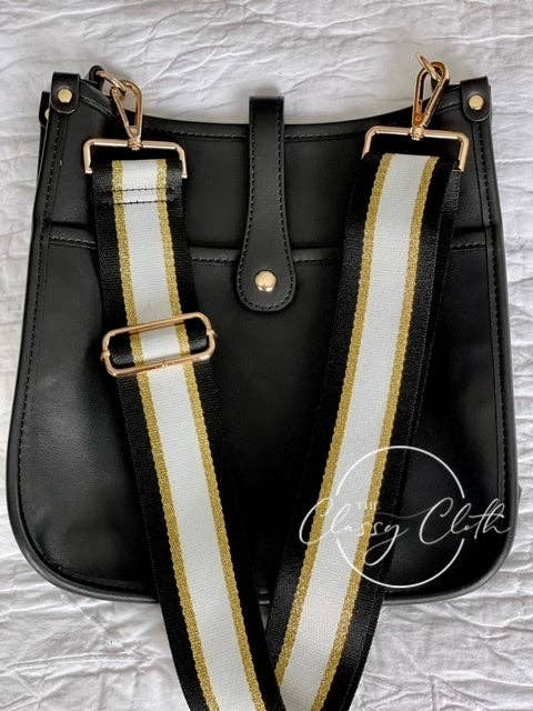 Eye Candy Crossbody Purse - Distressed Black - Teal Aqua RTS