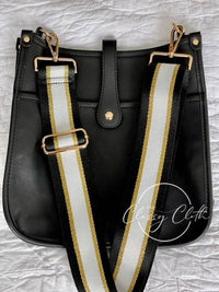 Eye Candy Crossbody Purse - Distressed Black - Teal Aqua RTS
