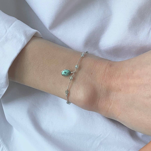 DALLAS Turquoise and Topaz Bracelet (BCA50)