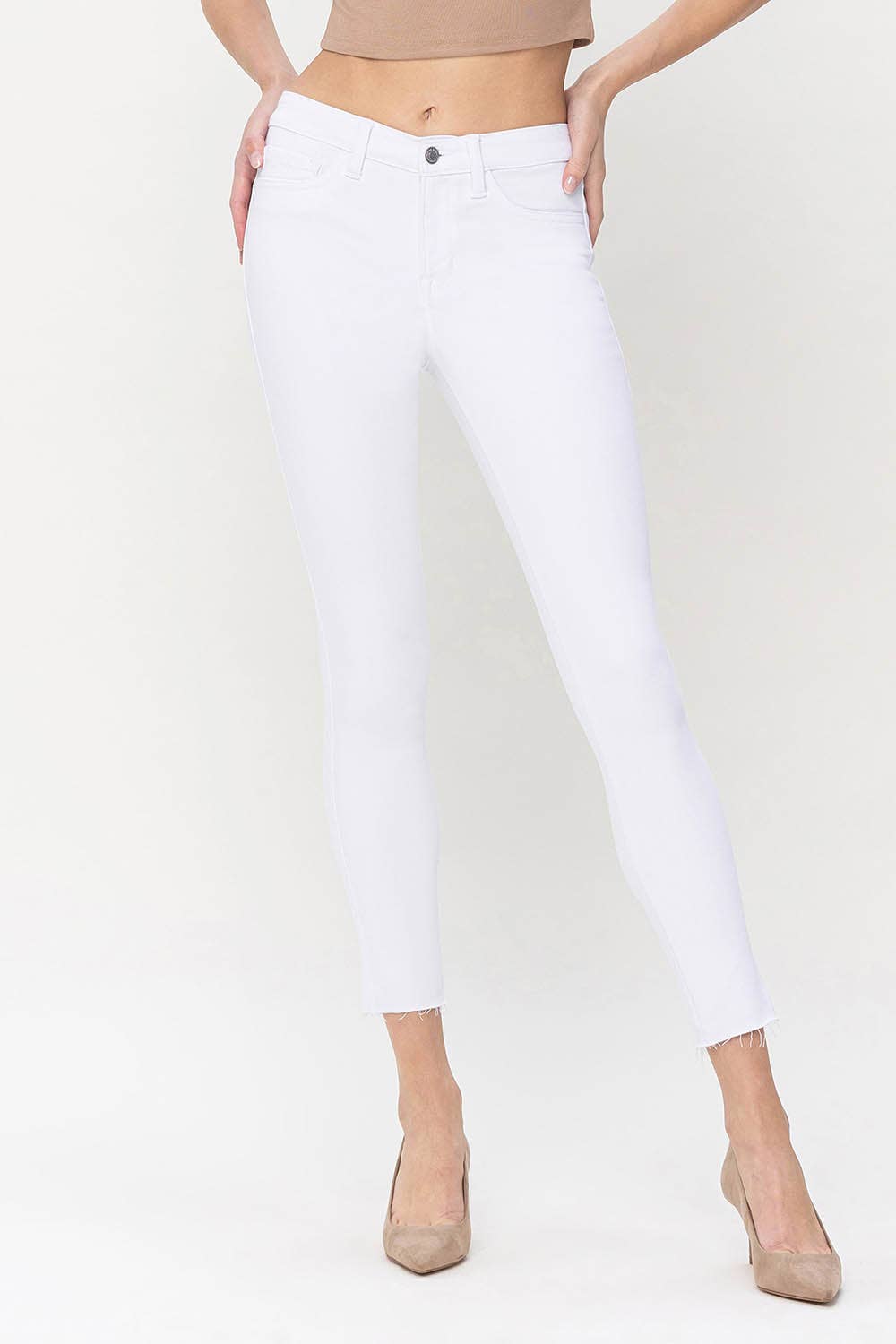 FLYING MONKEY - MID RISE CROP SKINNY JEANS