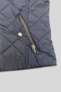 Navy Quilted Vest - Womens