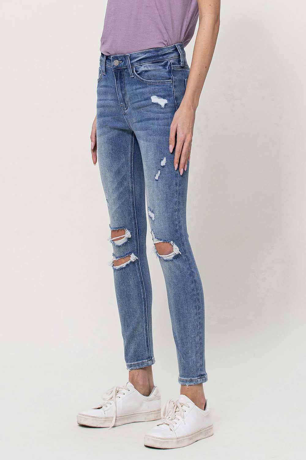MID RISE ANKLE SKINNY JEANS V2948