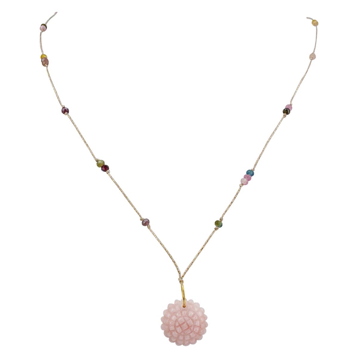 DORIS WIRE NECKLACE, pink opal (COC2)