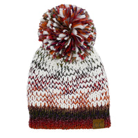 CC Multi-Color Yarn Beanie with Pom