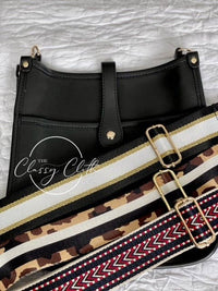 Eye Candy Crossbody Purse - Distressed Black - Teal Aqua RTS