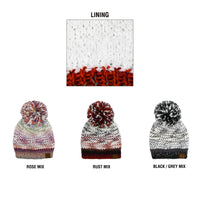CC Multi-Color Yarn Beanie with Pom