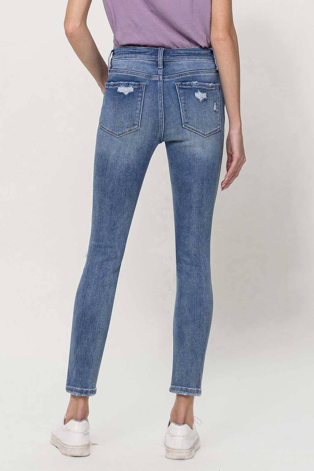 MID RISE ANKLE SKINNY JEANS V2948