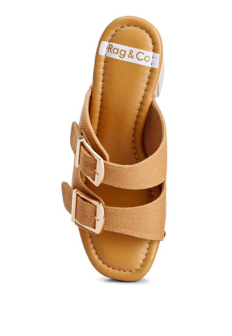 Sarai Buckle Straps High Block Heel Clogs
