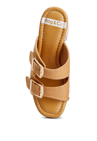Sarai Buckle Straps High Block Heel Clogs