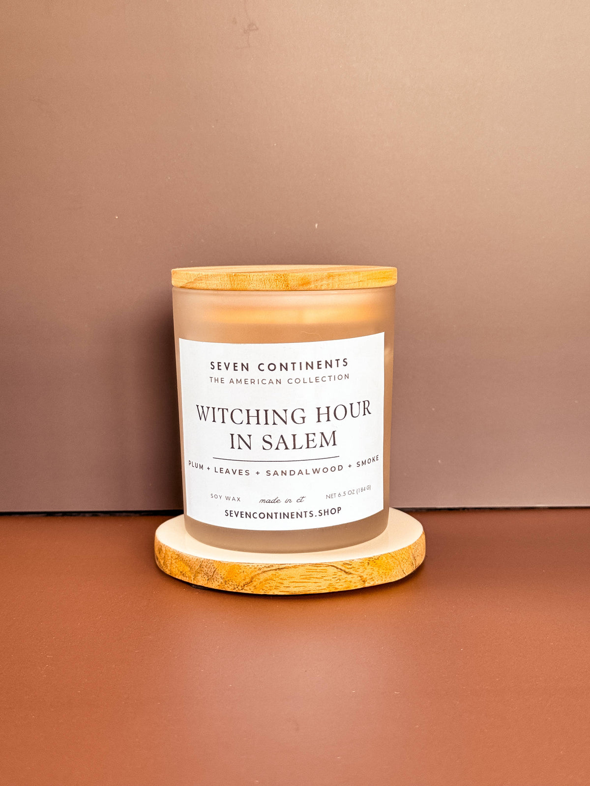 Witching Hour in Salem Fall Soy Candle - White Frosted Glass