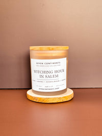 Witching Hour in Salem Fall Soy Candle - White Frosted Glass
