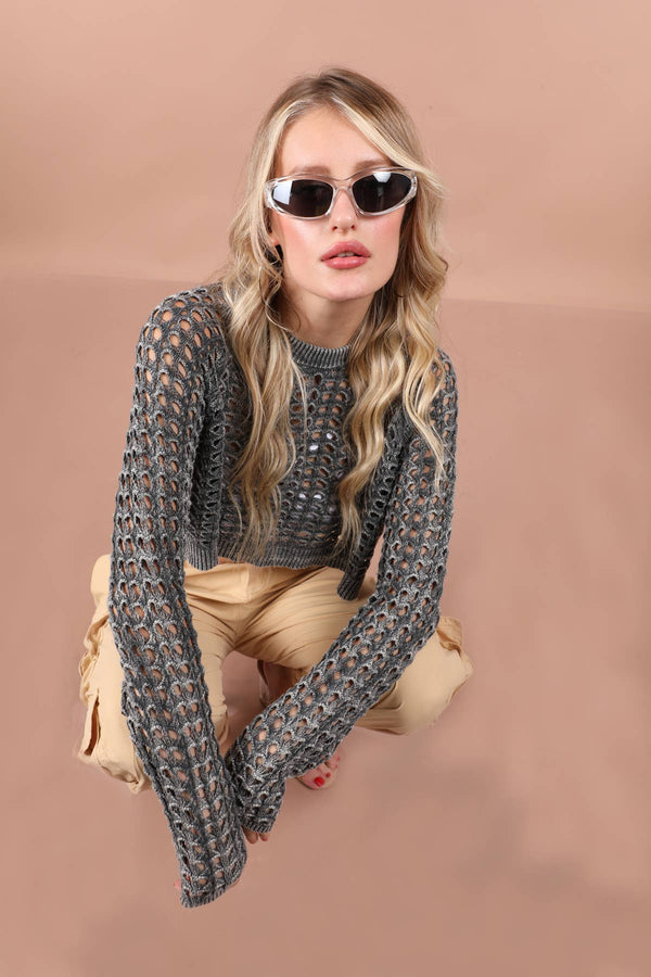 Fishnet Crop Top