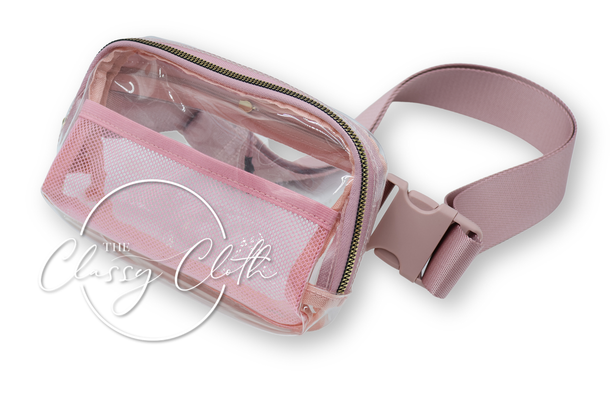 Stadium Clear Belt Bag - Blush RTS
