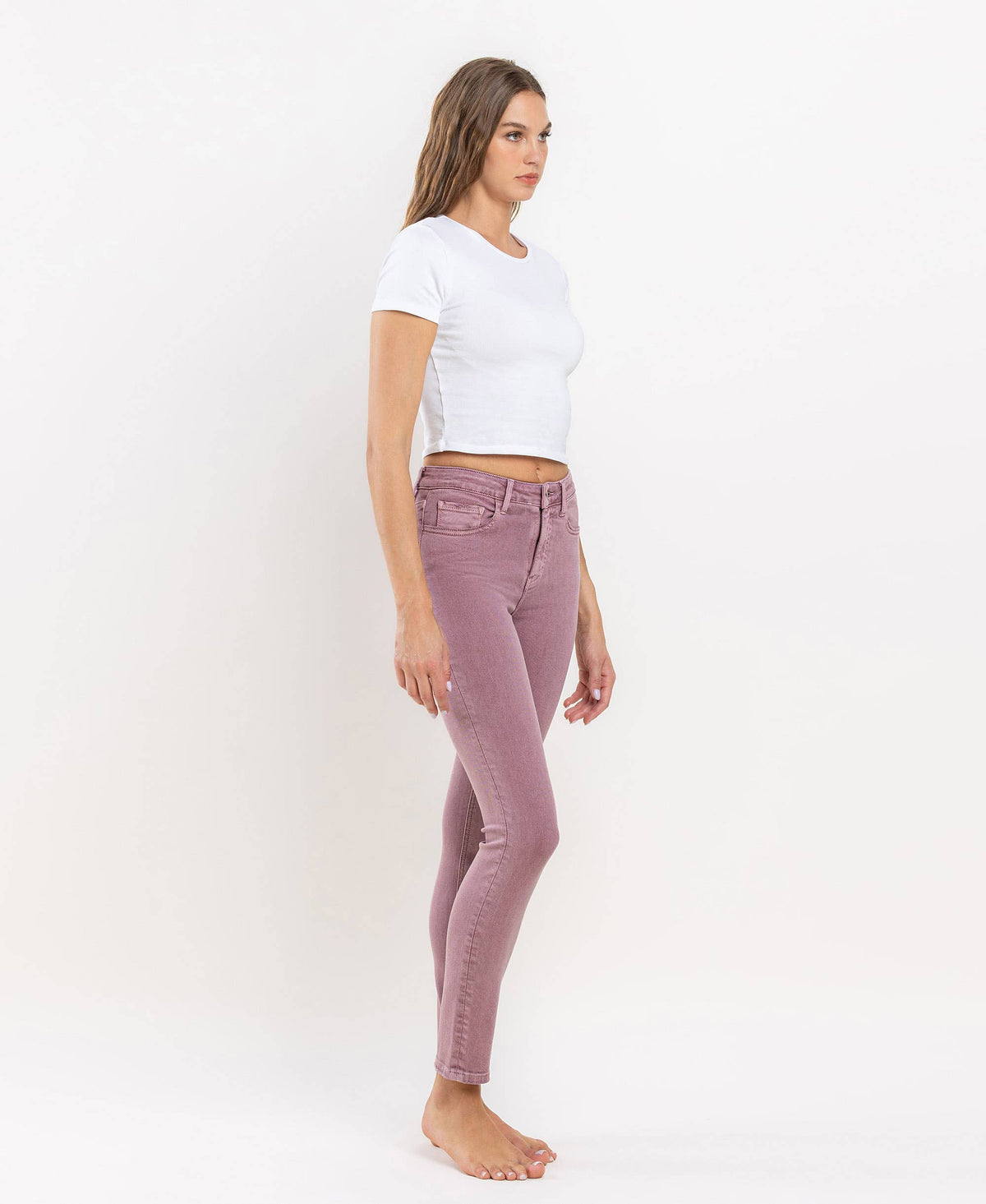HIGH RISE ANKLE SKINNY JEANS V3499WMV