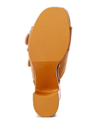 Sarai Buckle Straps High Block Heel Clogs