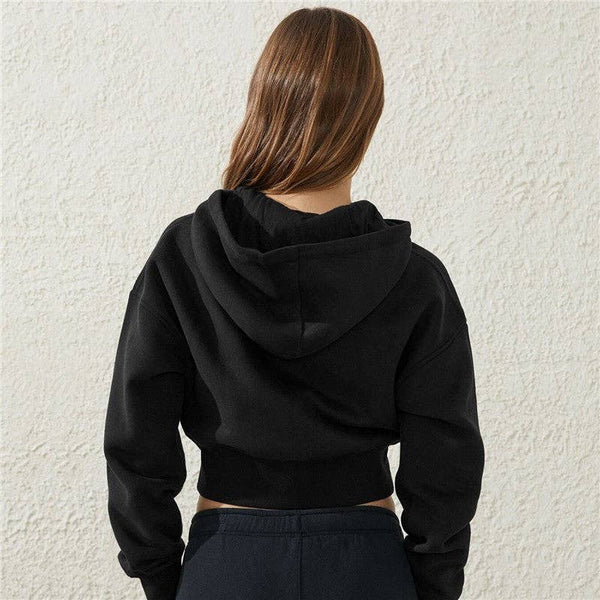 Casual Zip-Up Hoodie with Long Sleeves