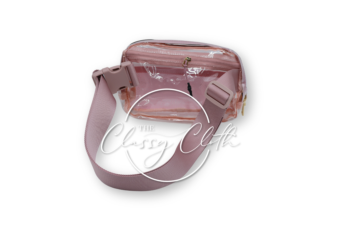 Stadium Clear Belt Bag - Blush RTS