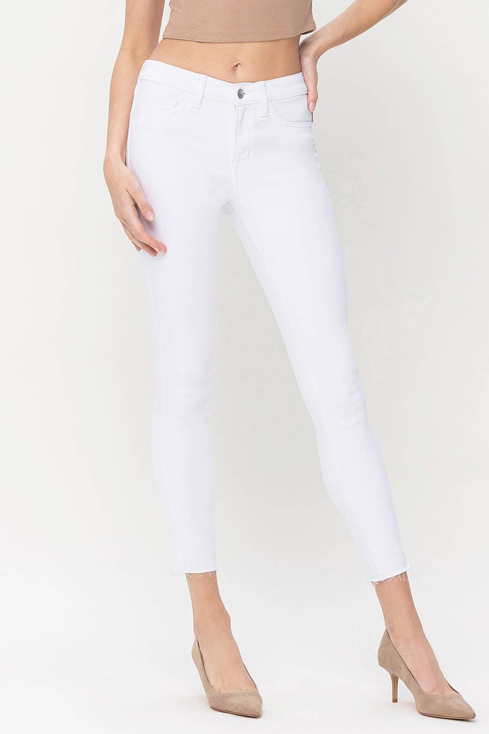 FLYING MONKEY - MID RISE CROP SKINNY JEANS