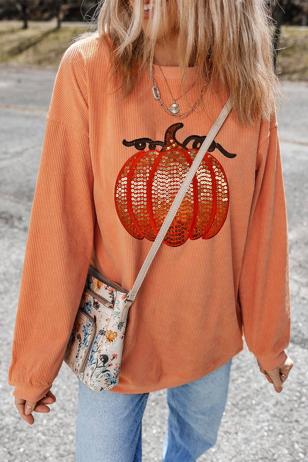 LDC  Graphic Corded Pullover Sweatshirt