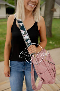 Chloe Convertible Backpack - Blush - Grey Pink Camo RTS
