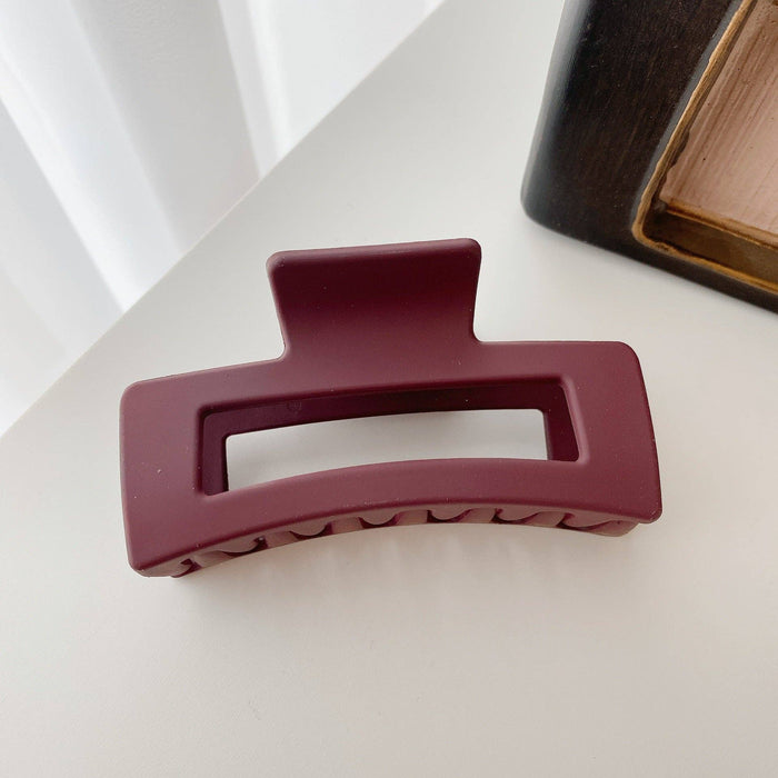 Rectangle Claw Clips in Matte Berry Pack of 2