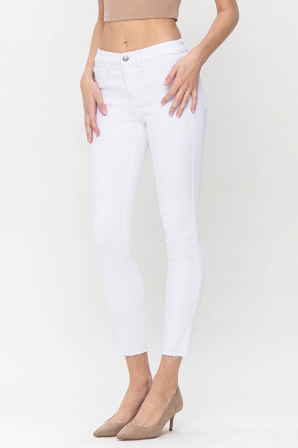 FLYING MONKEY - MID RISE CROP SKINNY JEANS